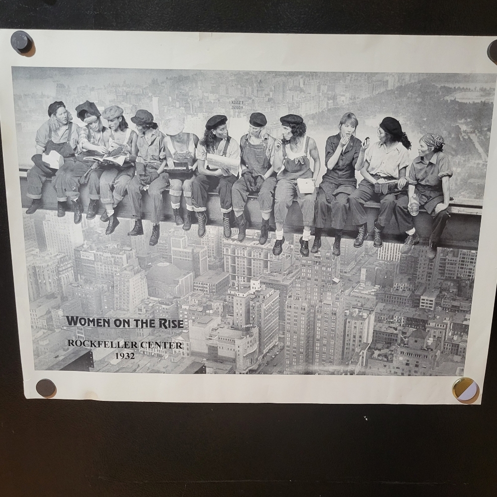 Unique Women's Version of Photo Lunch Atop A Skyscraper -Rockefeller Center